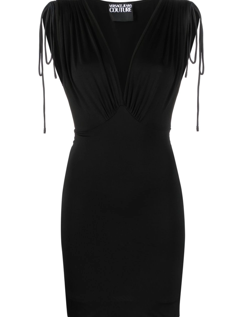 Couture Versace Women sleeveless minidress Jeans V-neck 0708